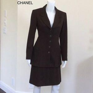 CHANEL wool skirt suit size 40